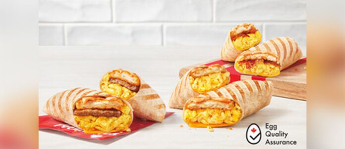 Tim Hortons-Scrambled Egg Loaded Wraps