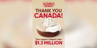 Tims Hortons Special Olympics Doughnut