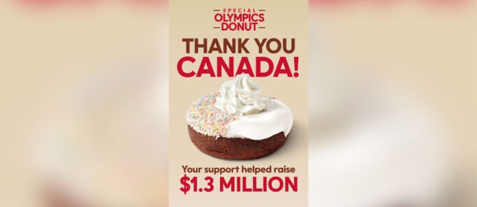 Tims Hortons Special Olympics Doughnut