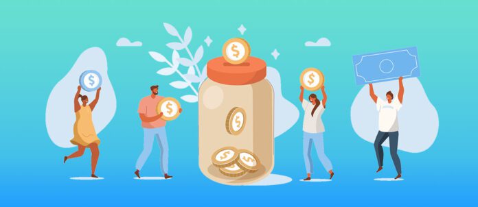 People Character Donate Money for Charity