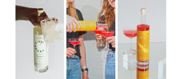 Civil Pours Jalapeño Margarita and Cosmopolitan bottled cocktails