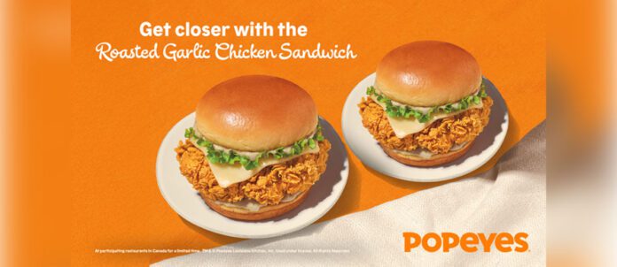 Popeye's Roasted Garlic Chicken Sandwich