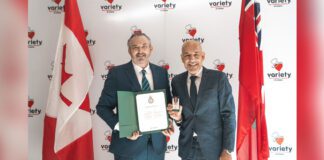 Domenic Primucci receives the King Charles III Coronation Medal