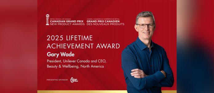 Gary Wade, president of Unilever Canada and CEO of Beauty & Wellbeing, North America receives Canadian Grand Prix Lifetime Achievement Award