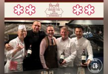 Presenting a historic culinary collaboration with Chateau Lafite Rothschild; Chef Masaki Saito, Donato Carozza, Franco Stalteri, Chef Jerome Schilling, Chef Naoya Hotta (CNW Group/Grapebrands)