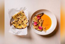 Two different dishes at Kavita