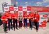 (L to R): Martin Santerre, SVP of Manufacturing; Iven Zanardo, GM, Foodservice and Ingredients & Exports; Gilles Froment, SVP, Government & Industry Relations; The Honourable Kinga Surma, Ontario Minister of Infrastructure and Member of Provincial Parliament for Etobicoke-Cetnre; Adrienne Pagot-Gérault, GM, Yogurt & Cultured Division; Mark Taylor, president & CEO; and Yves Dion, senior industrial director, Yogurt and Cultured Division.
