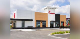 Photo of the exterior of a Chick-fil-A Restaurant