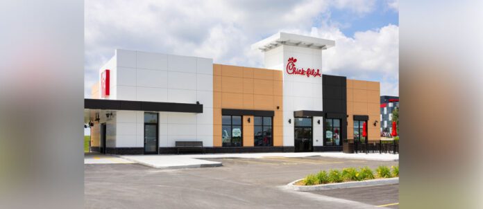 Photo of the exterior of a Chick-fil-A Restaurant